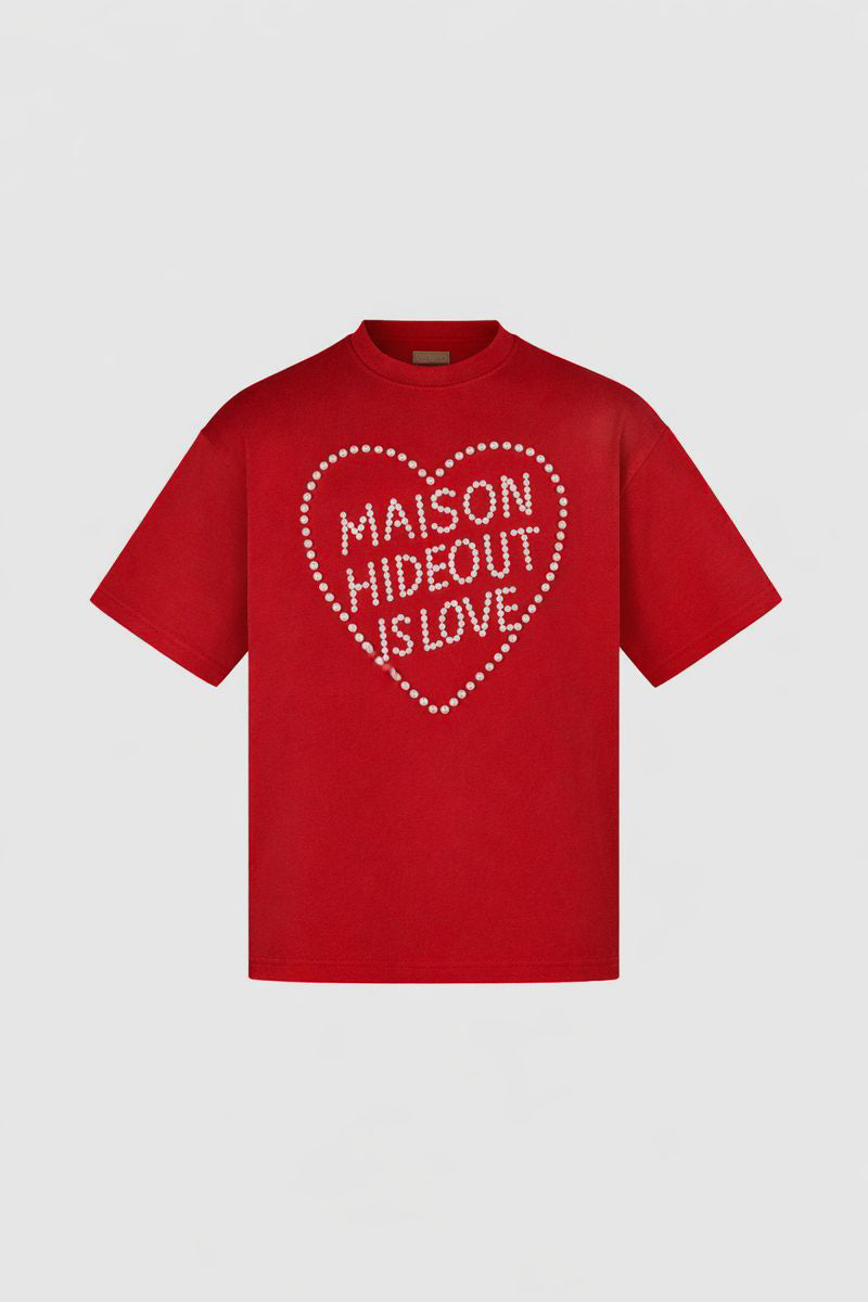 Maison Hideout Pearl T-Shirt Red