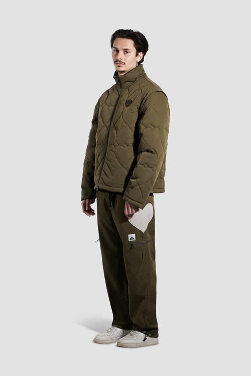 The Hideout Clothing - White Lines Waterproof Puffer Jacket