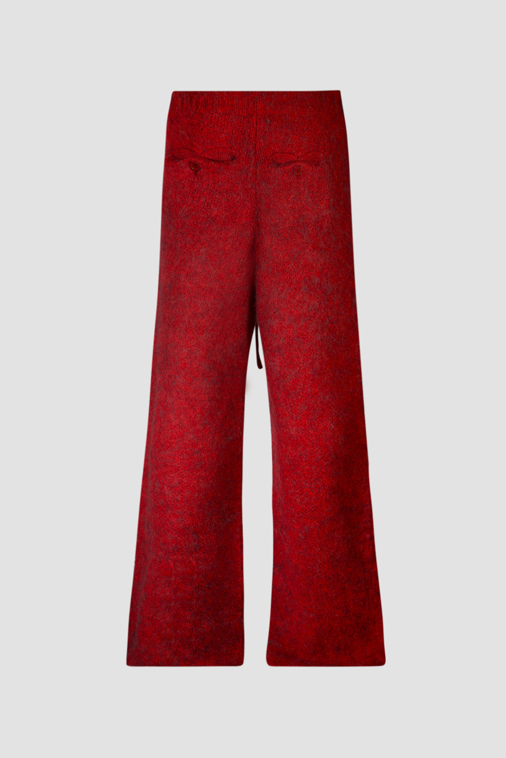 Solid Knit Lounge Pants Red