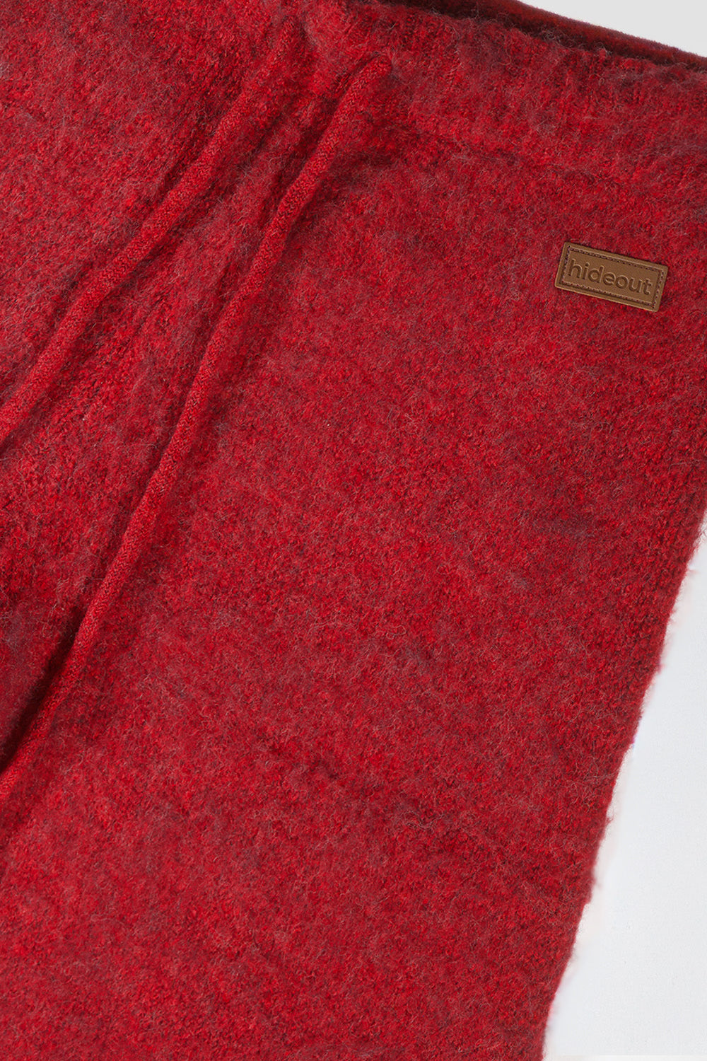 Solid Knit Lounge Pants Red