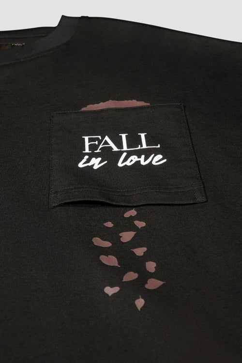 The Hideout Clothing Fall In Love Oversized Pocket Tee