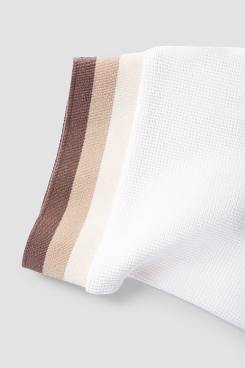 Waffle Knit Tee White