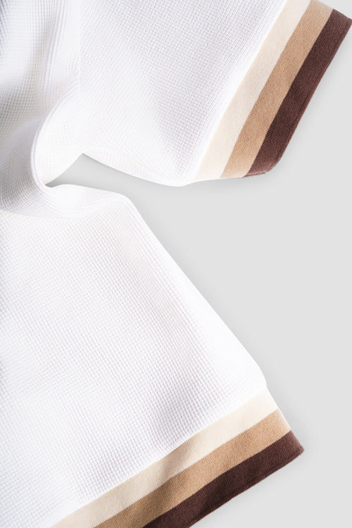 Waffle Knit Tee White
