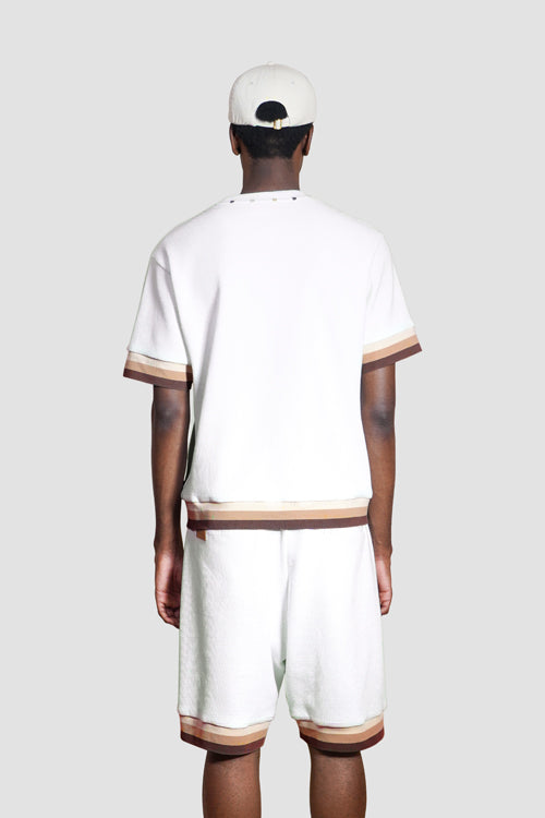 Waffle Knit Tee White