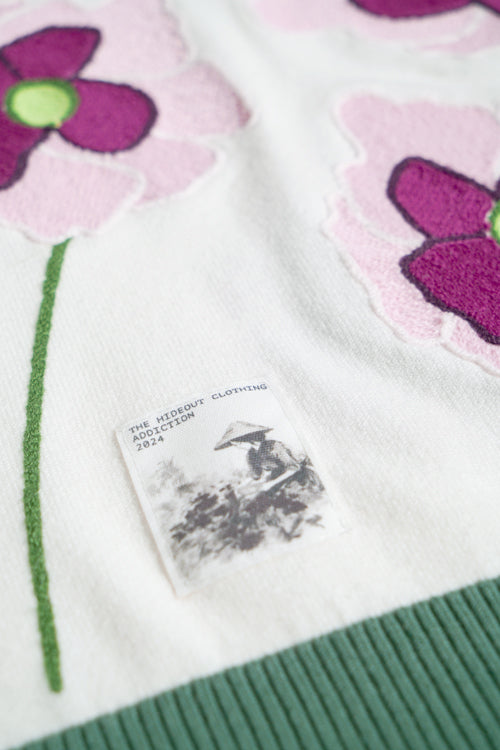 The Hideout Clothing - Opium Poppy Flower Knit Sweater