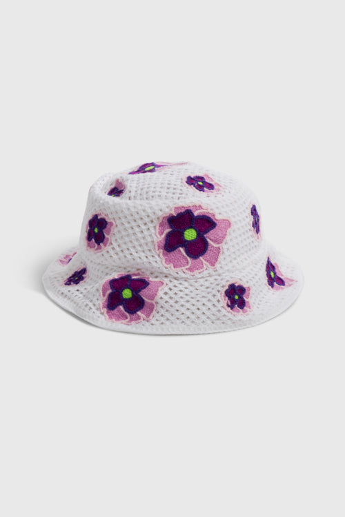 The Hideout Clothing - Opium Poppy Flower Crochet Bucket Hat