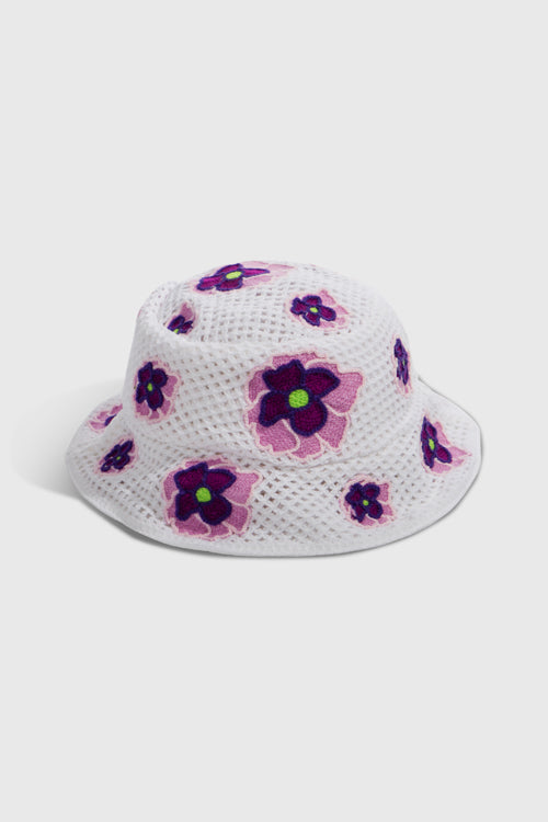 The Hideout Clothing - Opium Poppy Flower Crochet Bucket Hat