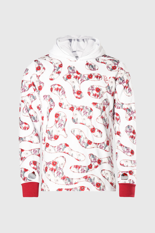 The Hideout Clothing - Opium Poppy Flower Camo Hoodie